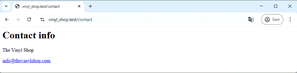 Vinyl Shop contact page v2