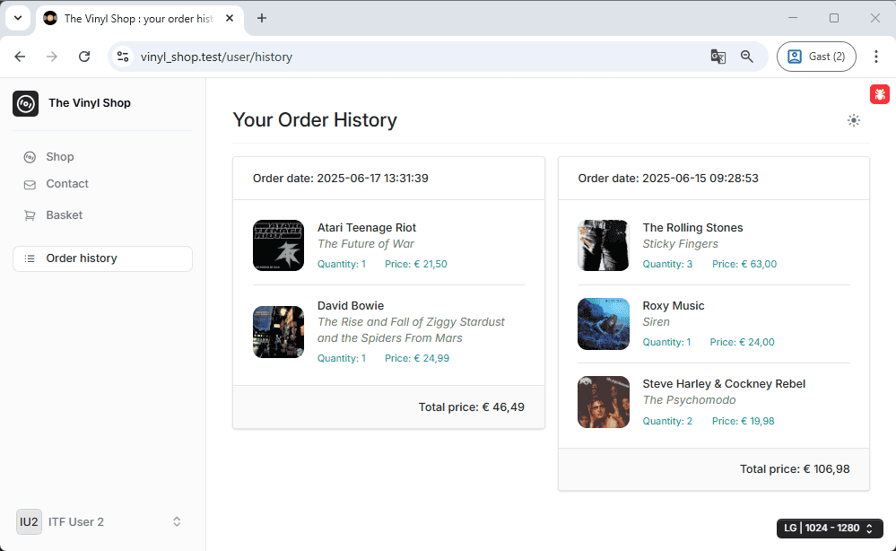 Orderline with cover