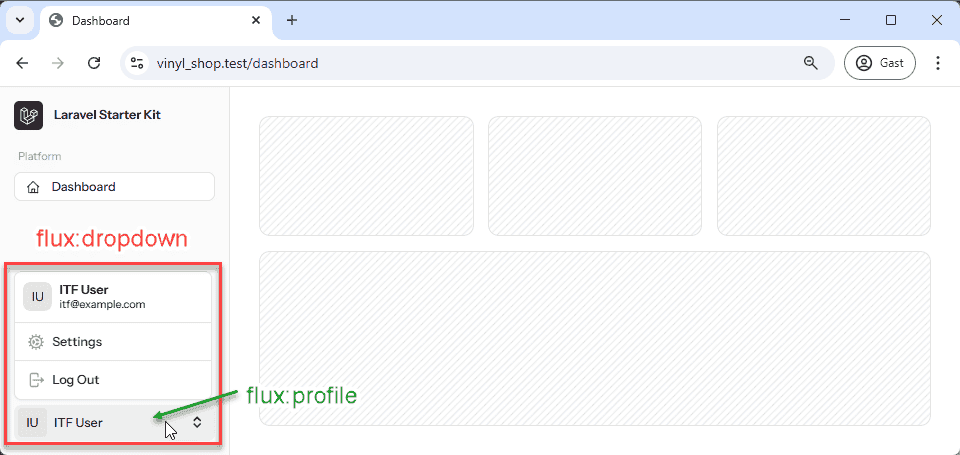 Flux dropdown