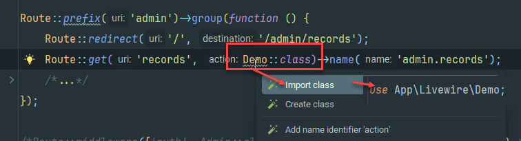 Import class