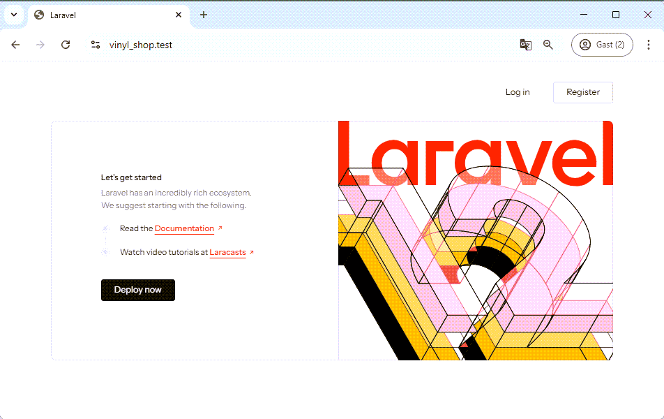 Laravel home page