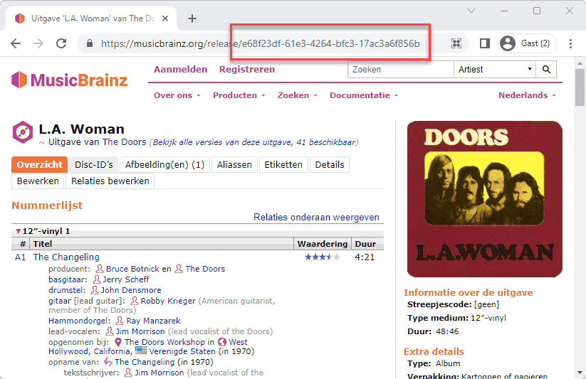 MusicBrainz ID example