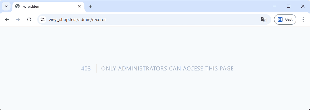 Abort 403 error for non-admin