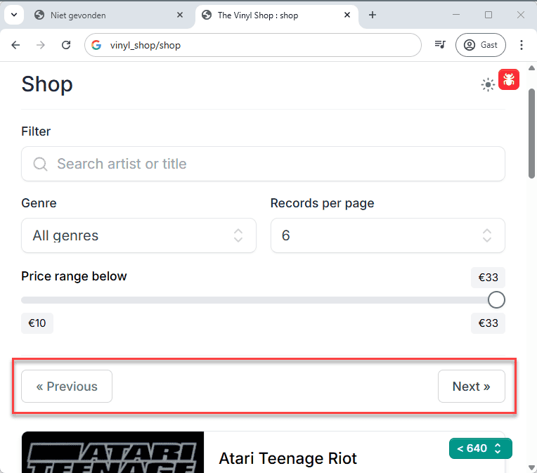 Shop page English