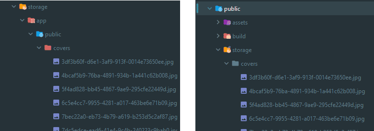 Symlink to storage